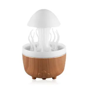 TikTok Viral Rotating Raindrop Aromatherapy Humidifier, Mushroom Desktop Essential Oil Diffuser with Colorful Night Light, Quiet Ultrasonic Air Vaporizer Remote Control Home Gift