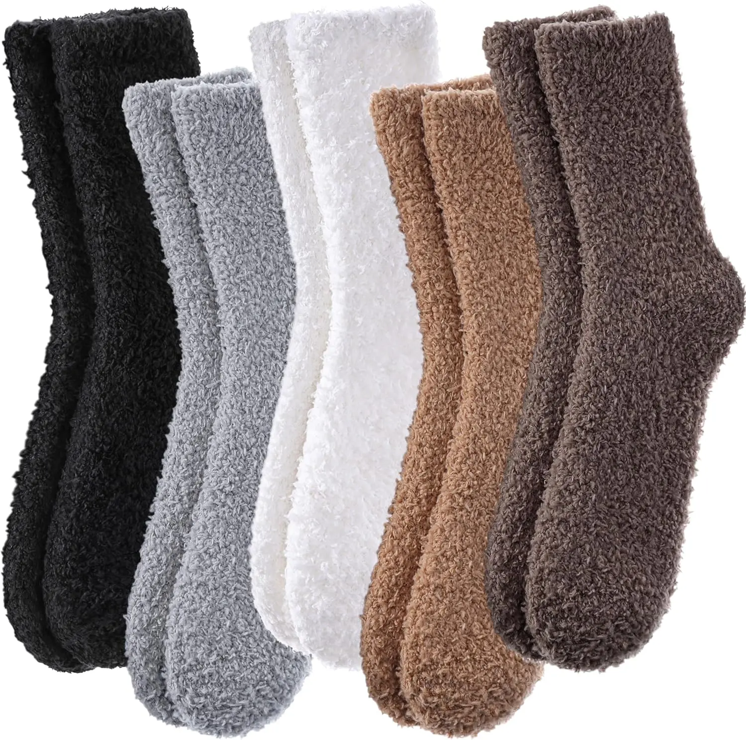 FNOVCO Womens Fuzzy Socks Super Soft Fluffy Winter Warm Cozy Home Sleeping Socks