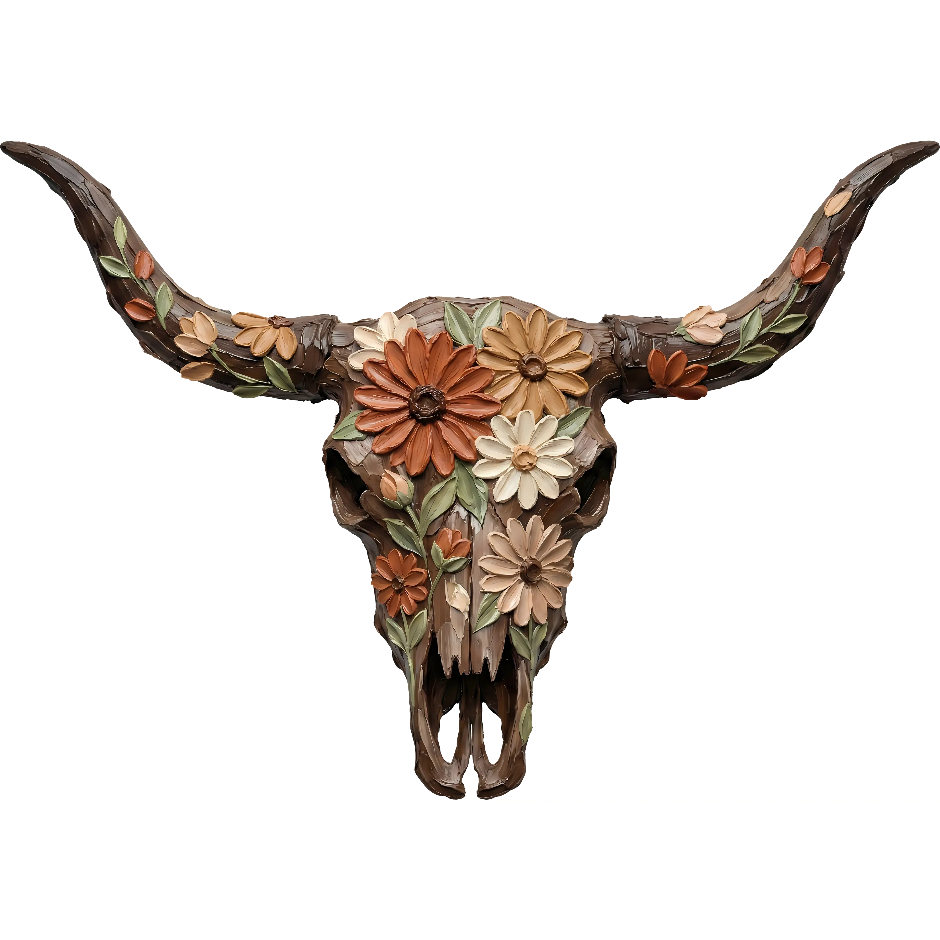 DTF Transfer – Paint Cow Skull Multi Sizes (CO-CS001)