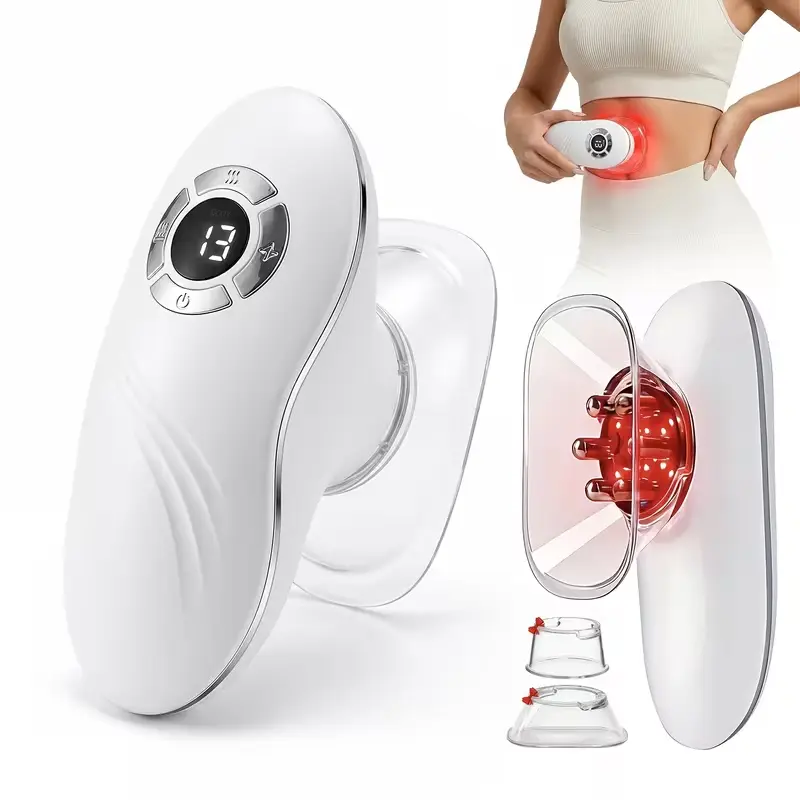 5-in-1 Electric Cupping Scraping Massager - 9-Level Suction Lymphatic Drainage Tool for Face, Body, Leg Cellulite Reduction, Portable Personal Care Appliance
