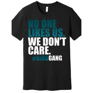 Men's Vintage Philadelphia Football Inspired Bird Gang Graphic T-Shirt - Lightweight Black Cotton Short Sleeve, Distressed "We Don't Care" & Fan Design, Casual Round Neck Tee for Casual Attire & Game Day Outfits, Machine Washable All-Season Apparel