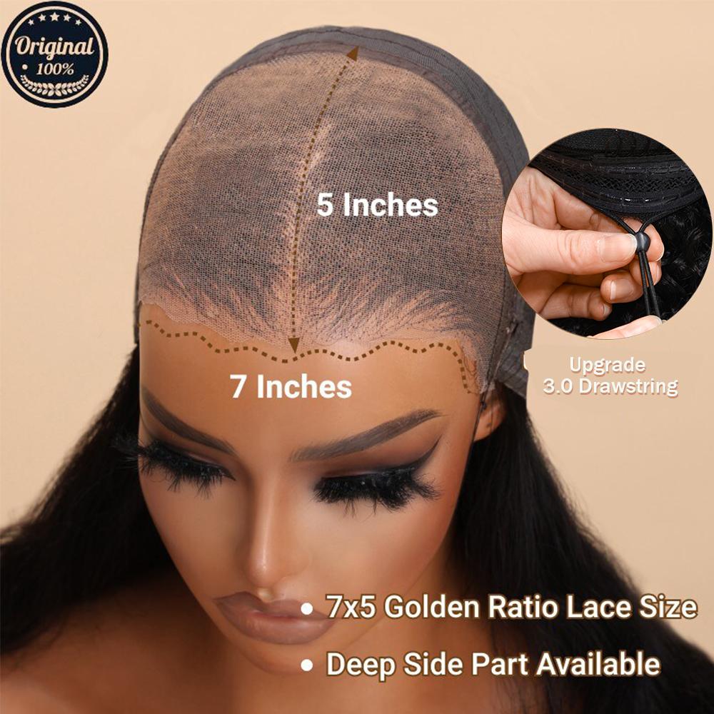 Nadula Upgraded Drawstring Yaki Straight Bob Wig 180% Density Human Hair Glueless Wig Pre-Cut Lace & Natural Scalp TikTokShopStockUp SpringStatements
