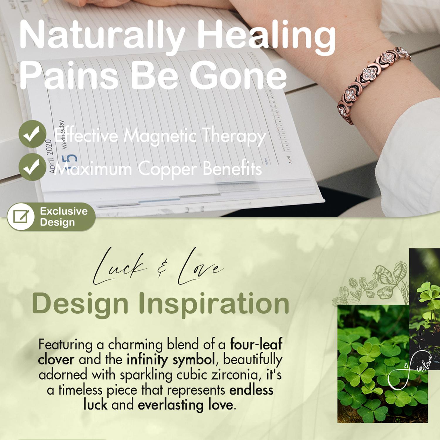 PUKEGM Copper Bracelets for Women Pure Copper Magnetic Bracelet with 3500 Gauss Effective Magnets Trendy Stack Bangle Stretch Bangle Modern Fashion Accessories Jewelry Gift