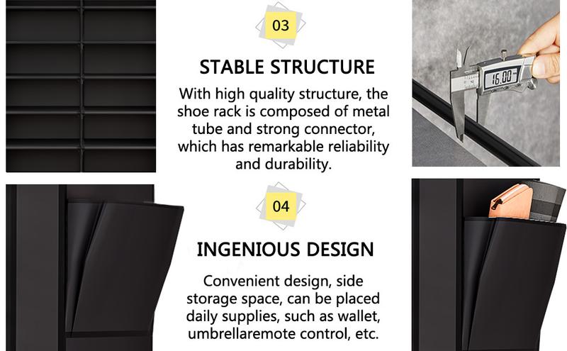 7 Tier Double Row Portable 42 Pair Shoe Rack Organizer Shelf Storage with Nonwoven Fabric Cover Shoe Cabinet for Closet Deals For You Days Water Proof