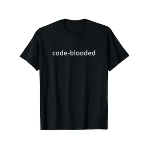 Funny Programmer Coding Joke T-Shirt for Men & Women - 100% Cotton Code-Blooded Computer Developer Humor Tee, S-XXXL Sizes, Casual Tech Gift for Programmers, Machine Washable Coding Community Apparel