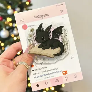 Dragon Book Phone Grip, Fantasy Bookish Phone Holder, Cute Book Lover Accessory, Kindle & Phone Stand Gift