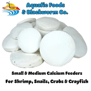 Calcium Feeders Disks for Shrimp, Snails, Crabs, Crayfish, Plecos, Catfish & All Tropical Fish... FREE 4-Type Wafer Mix & 12-Type Pellet Mix Included