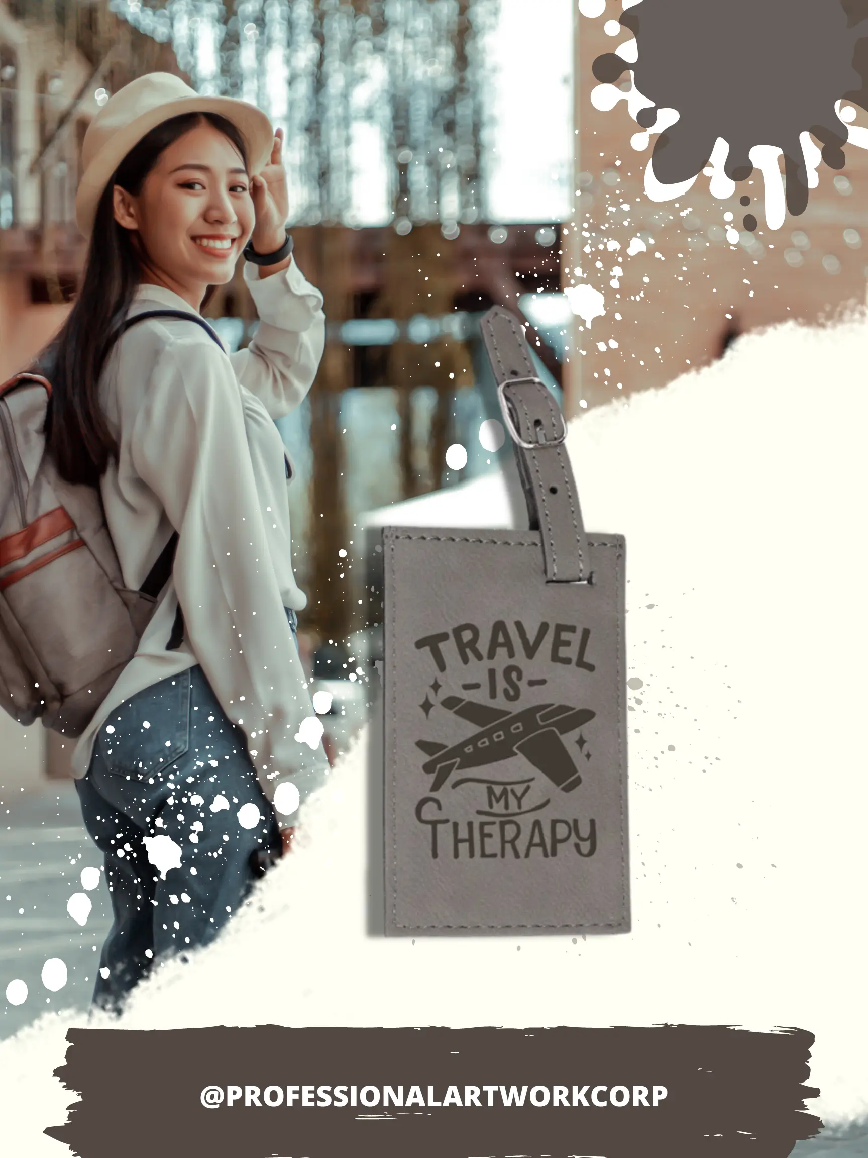 Personalized Leatherette Luggage Tags with Engraving