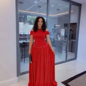 The Red Corset Dress Womenswear Wedding Evening Dress  Summer