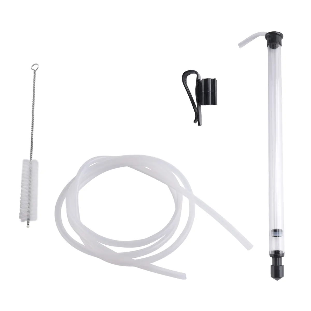 3/8in Premium Auto Siphon Kit for DIY Enthusiasts - Food Grade, Eco-Friendly, with Stainless Steel Clamp, 6.5ft Durable Plastic Tubing, Transparent for Easy Liquid Flow Monitoring, Efficient Auto Siphoning, Effortless Liquid Transfer, Portable