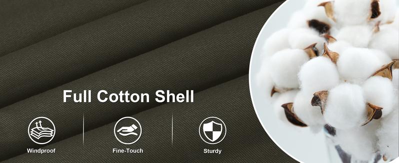 MAGCOMSEN Men's Sherpa Lined Winter Trucker Jacket Warm Multi Pocket Casual Jacket Collared Menswear Tops Cotton Fleece Long Sleeve FallFreshness Khaki Beige Jacket Outdoorfun