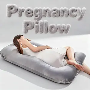 U-Shape Full Body Pregnancy Pillow with Removable Cooling Cover – Maternity Support Pillow for Adults & Pregnant Women, Comfortable Body Cushion for Side Sleepers, Neck & Back Pain Relief, Multifunctional Hugging Pillow for Relaxation & Restful Sleep