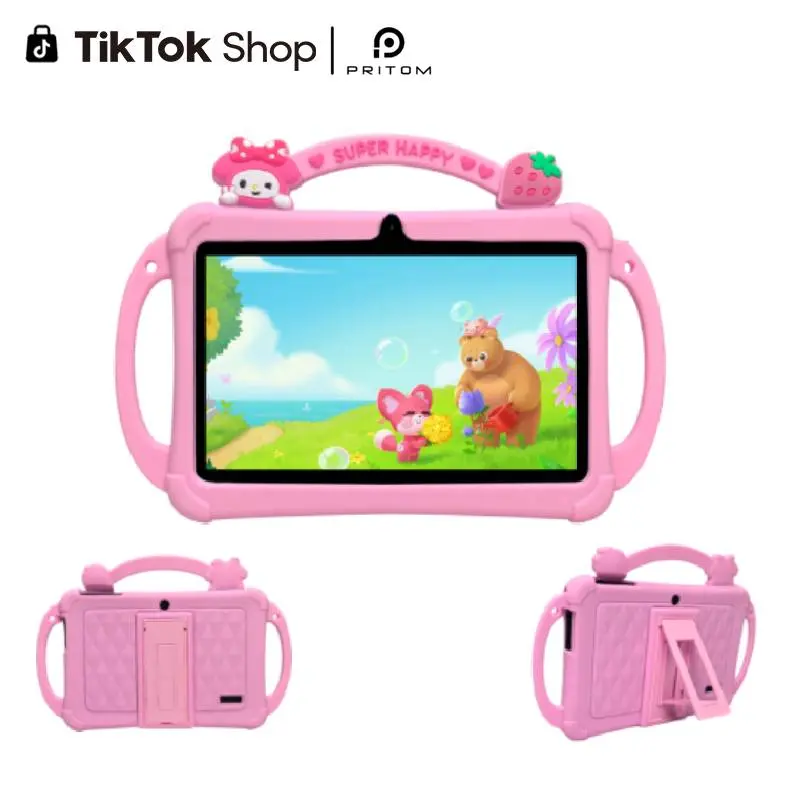 [SummerFinds] PRITOM Kids Tablet 7 inch Android 13 IPS HD Screen with Protective Case Parental Control Dual Cameras Pre Installed Educational Apps Ideal for Boys Girls Pink Blue Best Kids Gift #DealsForYouDays,back to school,back to school haul