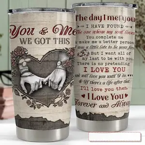 Romantic Gifts for Wife - "You and Me We got this" 20 oz Tumbler Gifts from Husband - Mother's Day, Wedding, Engagement, Anniversary, Valentines, Birthday Gift For Her, Girlfriend From Boyfriend, Vintage Anniversary Gift