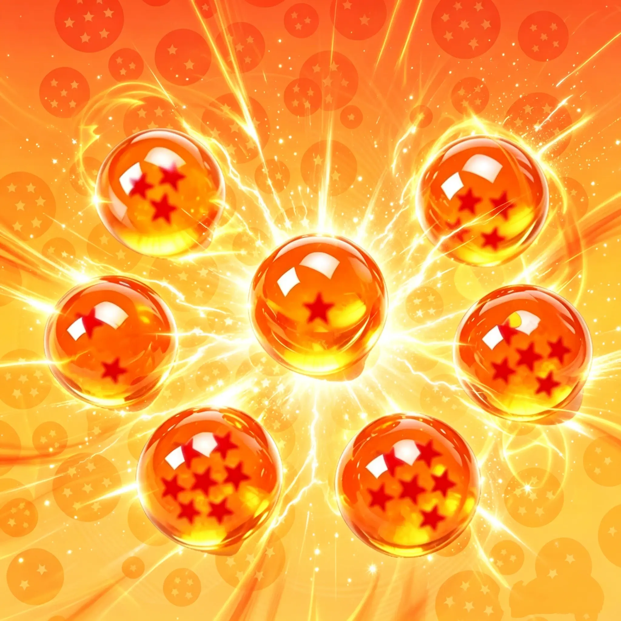 DBZ Star Dragon Ball Crystal Ball Collectible Starry Acrylic Glass Decorative Figurine (7-Pack, 7.6cm Radius) with Gift Box, Ideal for Anime Desk Decor, Must-Have for Anime Fans