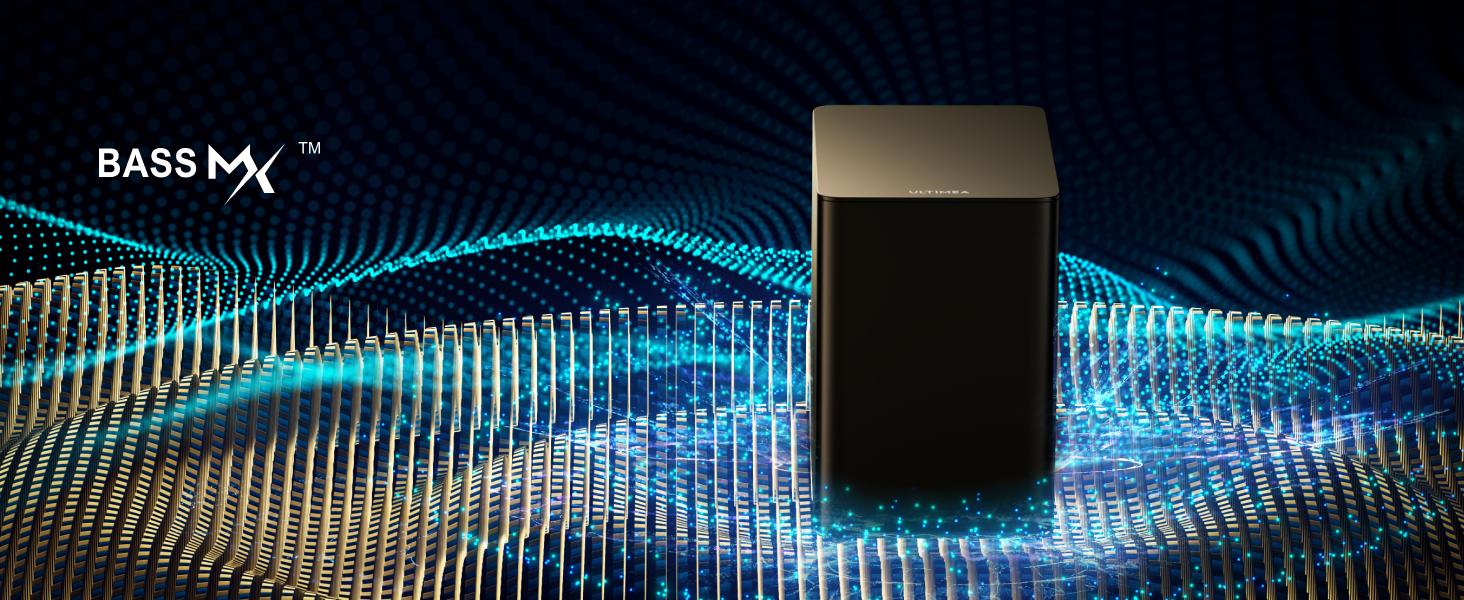 ULTIMEA Poseidon D70 7.1ch Soundbar with Wireless 6.5" Subwoofer, Surround Sound System for TV, App Control, 410W Peak Power, Soundbar for TV, Movie, Music, 4 Wired Surround Speakers, Bassx, Home Theater Sound System, Bluetooth, HDMI, AUX, APP Control