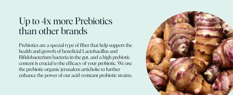 Ora Organic Probiotics with Prebiotics - 52 Billion CFU 11 Clinically Studied Strains for Digestive Health, Trust Your Gut, Gluten Free, 60 Capsules