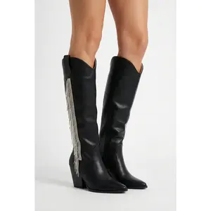 Bellatrix Rhinestone Fringe Western Boots