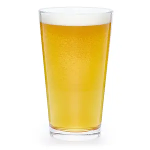 Libbey 15790 Restaurant Basics Stacking 16 oz Pint Glasses Set of 12, All Purpose Heavy Duty Glasses, Durable Glass Drinkware for Spirits and More