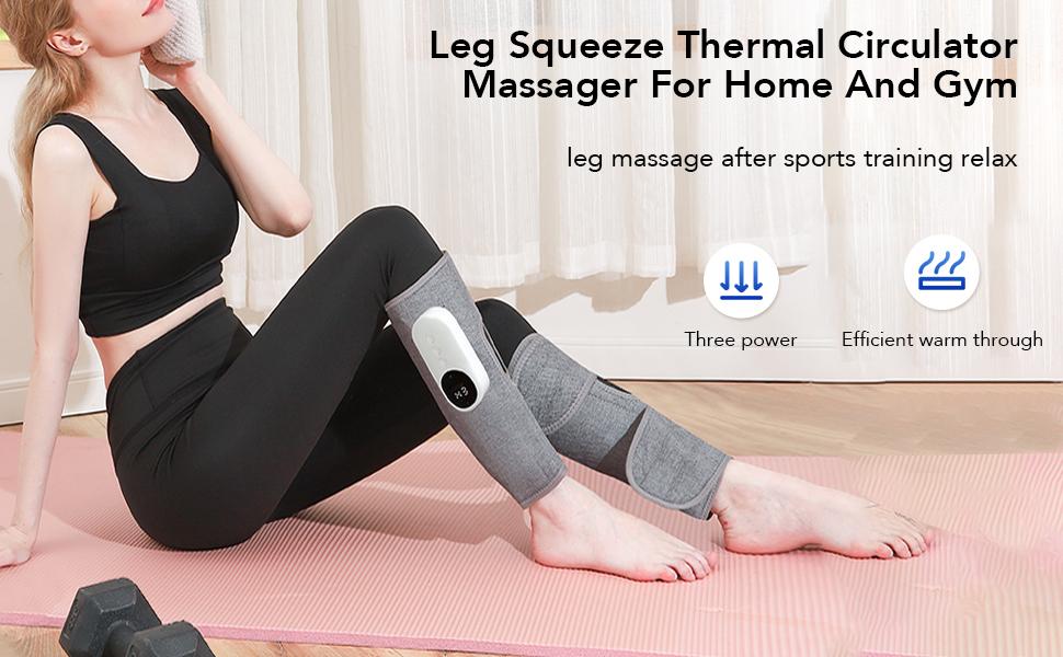 Leg Massager Set of 2 with Air Compression & Heat Function 3 Intensity Settings for Calf Relief Cordless Dual-purpose for Feet Legs Thighs and Knees Ideal Christmas Gift