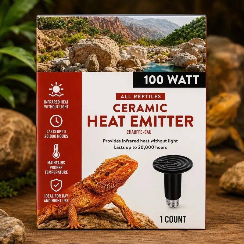 Reptile Ceramic Heat Emitter - Durable, Energy-Efficient Heating Device for Reptile Habitats