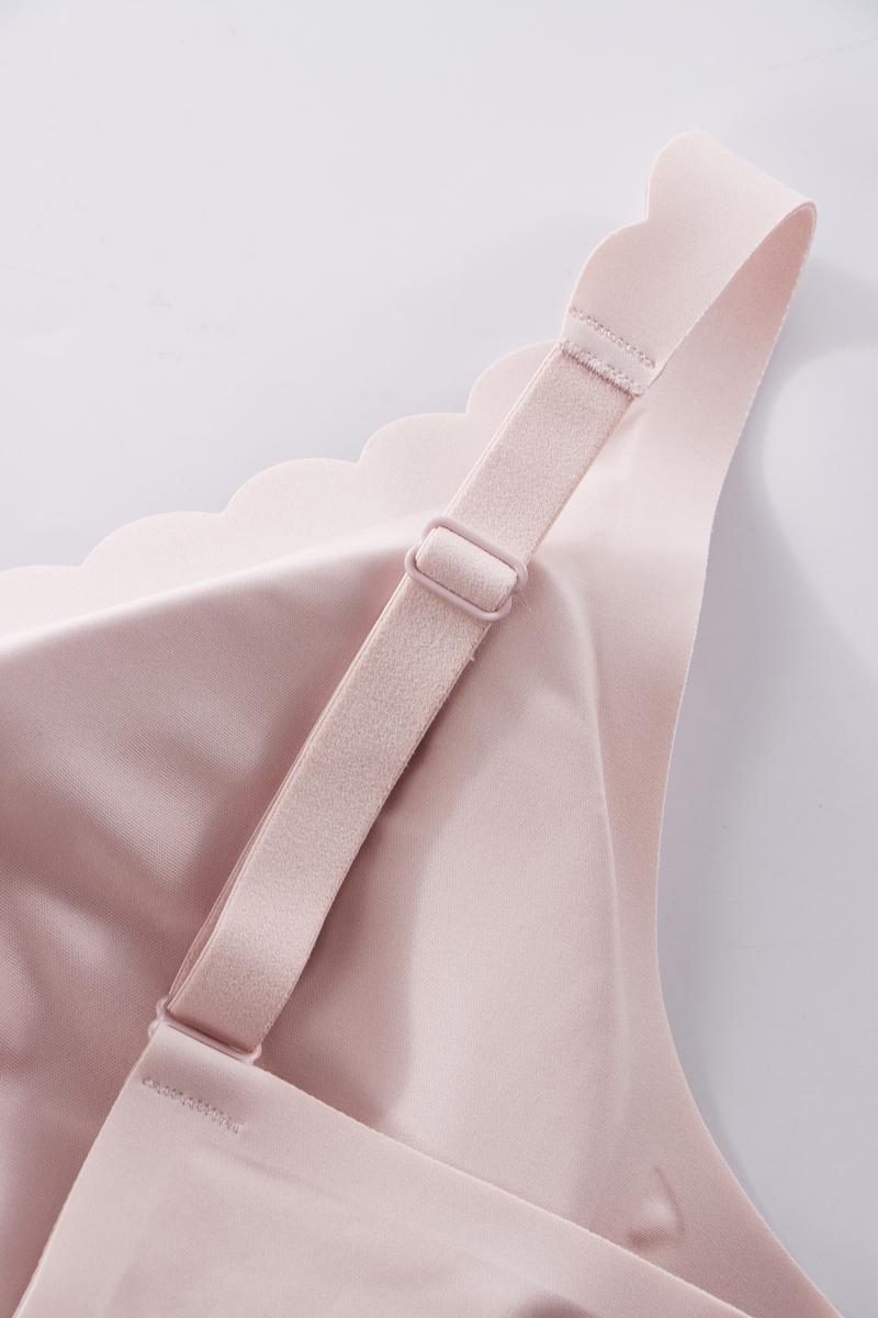 1/2/3/4PCS Jelly Wireless Bra Womens Scalloped Comfortable Wireless Bras Push Up Bralettes Seamless Tshirts Bras Deep V Everyday Bras S 3XL