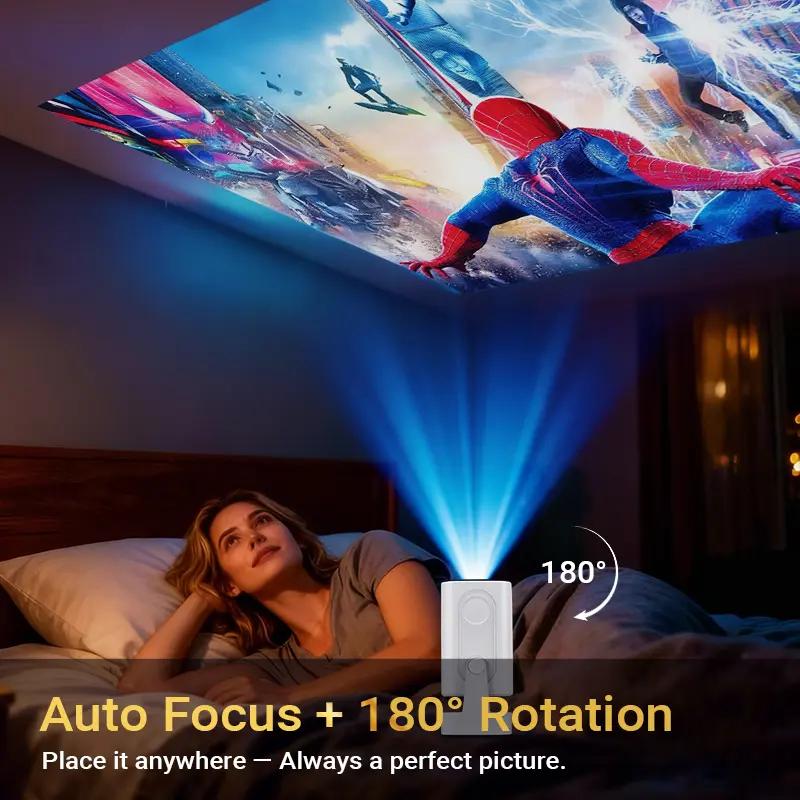 Smart HY260 Pro Auto Focus Projector 4K Support 330ANSI Dual WiFi6 Wireless Bluetooth5.4 1080P Native Auto Keystone Correction Androdi 11 Allwinner H713 Built-in Speaker Intelligent Portable Home Cinema Movie Outdorr Smart HY260 Pro Auto Focus Projector 4K Support 330ANSI Dual WiFi6 Wireless Bluetooth5.4 1080P Native Auto Keystone Correction Androdi 11 Allwinner H713 Built-in Speaker Intelligent Portable Home Cinema Movie Outdorr
