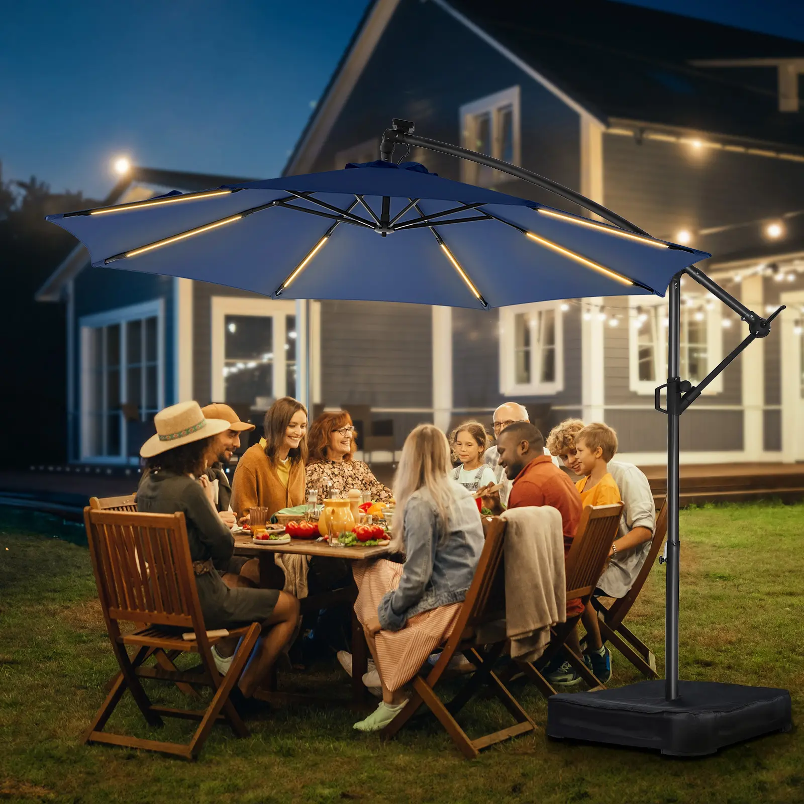 Solar Light Strips - Navy