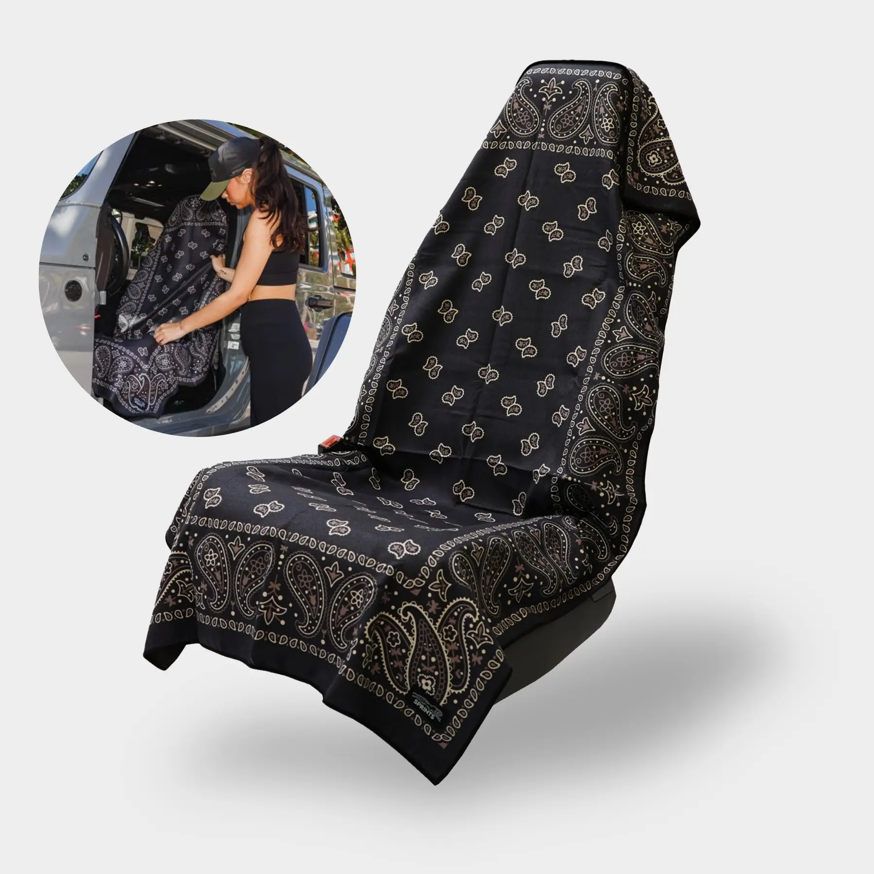 Sprints Car Seat Cover Towel, Universal Car Seat Cover, Fits All Cars, Trucks and SUVs, Yoga Towel, Outdoor Towel, Pool Chair Towel, Anti-Sand Towel, Water Resistant, Sand Resistant Towel Towel Seat Covers For Cars Car Seat Accessories