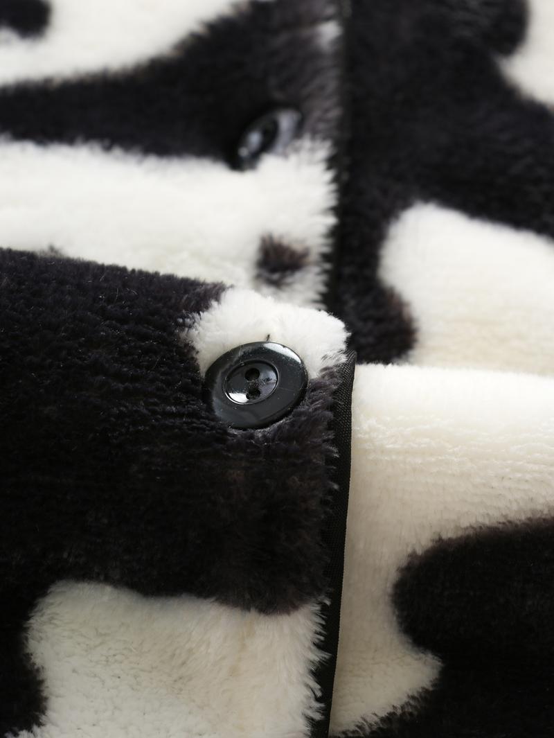 Women's Two-Piece Pajama Set of Plush Casual High-End Winter Warm Homewear with Pocket Design Cozy Comfort in Every Stitch Loungewear Nightwear Chic Elegance Pjs Top Womenswear Star Pattern Long Sleeve