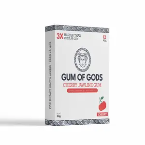 Gum of Gods: Cherry Jawline Gum 4 Pack