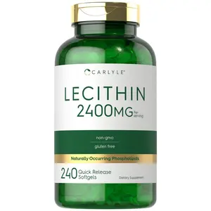 Carlyle Lecithin Supplement | 2400mg | 240 Softgel Capsules | with Naturally-Occuring Phospholipid | Non-GMO, Gluten Free