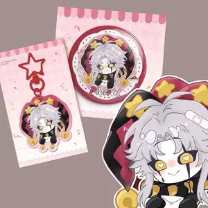 Pierrot Freak Circus Pierrot keychain Creepy Cute Alt Circuscore Collectible | Gothic Kawaii Handmade