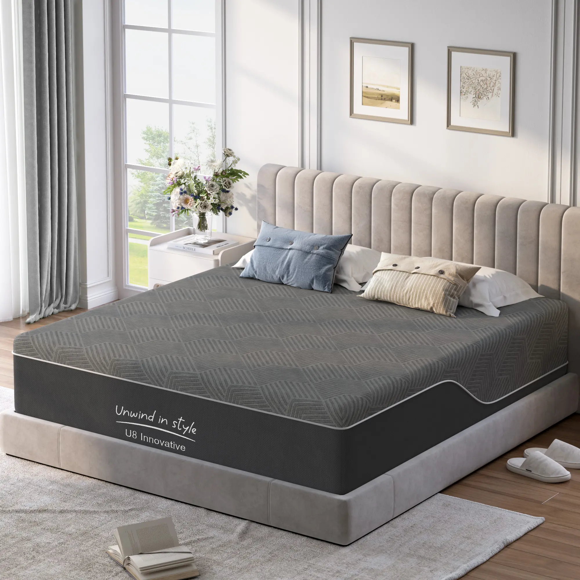 Memory Foam Mattress, Green Tea Mattress for Pressure Relief, Medium Firm Bed in a Box, CertiPUR-US Certified & Fiberglass Free, Washable Cover,dorm essentials,home decor