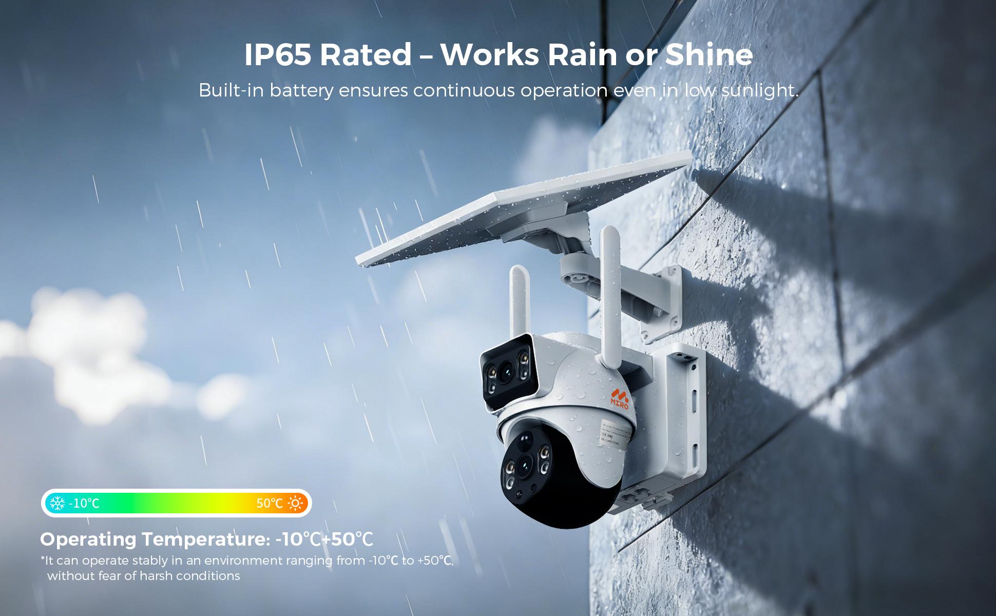 [March New Drops] MIRO BP9 4G LTE Solar Security Camera Outdoor – Dual Lens PTZ 360° Pan Tilt, Wireless No WiFi Needed, Remote App Viewing, Motion Detection Alerts, Night Vision, Weather Resistant, Home Farm RV Jobsite Monitoring