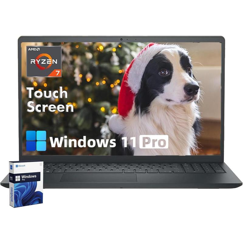 Dell Inspiron 15.6" Touchscreen Laptop | AMD Ryzen 7 7730U  | Windows 11 Pro | Copilot AI | FHD IPS (1920×1080) |  Long Battery Life | AMD Radeon Graphics