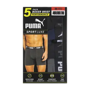 Puma Men's Boxer Brief, 5 Pack (Medium)
