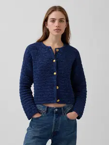 Gap Women's 100% Cotton Textured Sweater Jacket