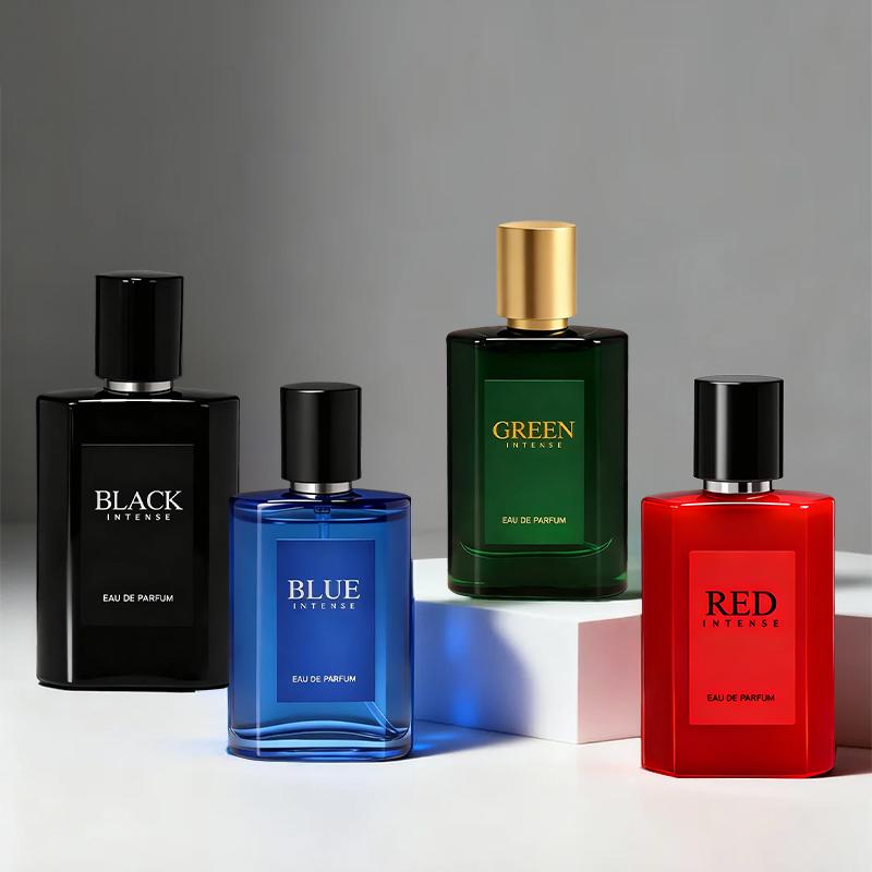 4-Piece Set, Men's Eau De Toilette Spray Gift Box, Long Lasting Fragrance, 4 Different Flavor, Perfect For Holiday Gifts, Dating, Daily Life, Parties, 0.85 Fl Oz/bottle Cologne Mini Perfumes Green