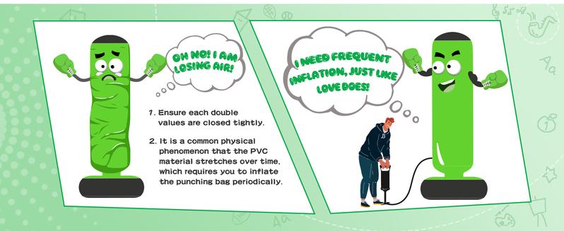 QPAU Kids' Boxing Bag with Gloves, 66-Inch PVC Inflatable Bag for Boys & Girls Ages 5-12, Indoor/Outdoor Karate Kickboxing MMA Practice Set Martial Arts Training