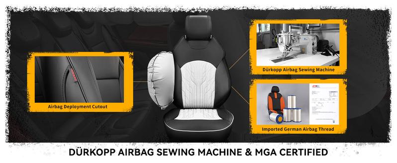 EKR Semi-Custom Seat Covers Leathette Cotton Polyester Waterproof Stain-Resistant Car Protectors Fits 99% Sedans Easy Installation Scratch-Resistant Multi-Color Upgrade