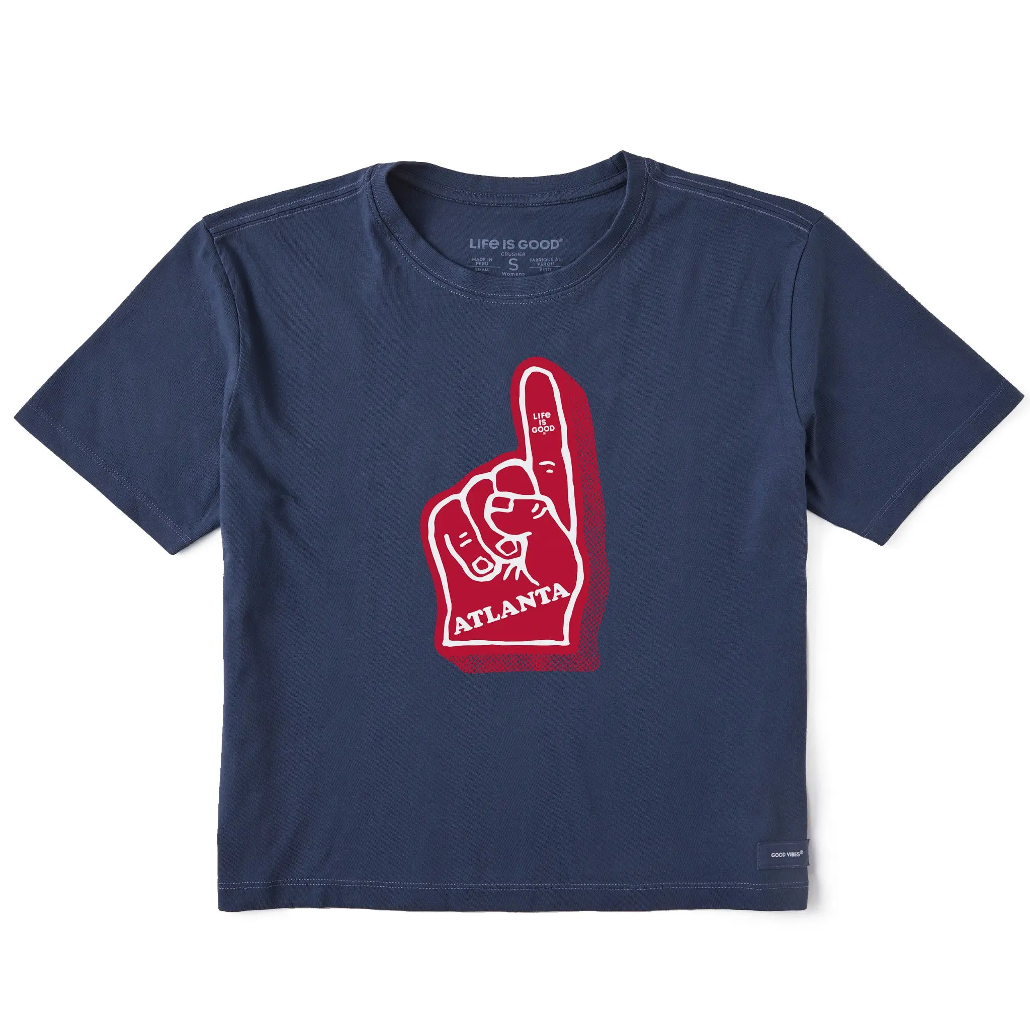Women's Number One Atlanta Short Sleeve Crusher Boxy Tee