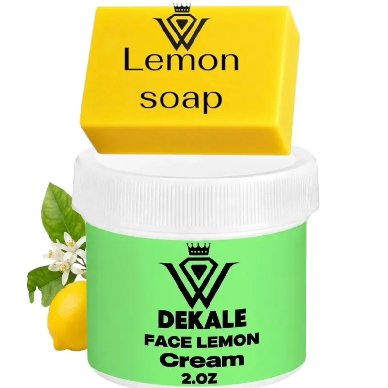 DEKALE LEMON  2pcs MINI SET FACE CREAM for Brightening & Hydration I Dark Spot Care 2oz