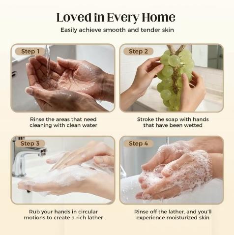 【Easter Gifts】Grape Soap on a Rope–Easter Handmade DIY Decorative Grape Soap,Natural and Gentle,Moisturizing and Cleansing,Long-Lasting Fresh Scent,Perfect for Home Décor and Bathroom,Aesthetic&Creative Christmas Gift,Valentine's Day&Mother's  gifts