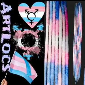 Trans Flag Wool ArtLocs