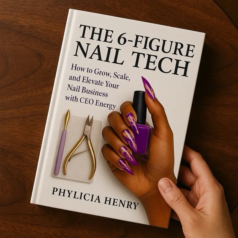 The 6 Figure Nail Tech workbook for nail techs who want build their Nail Business