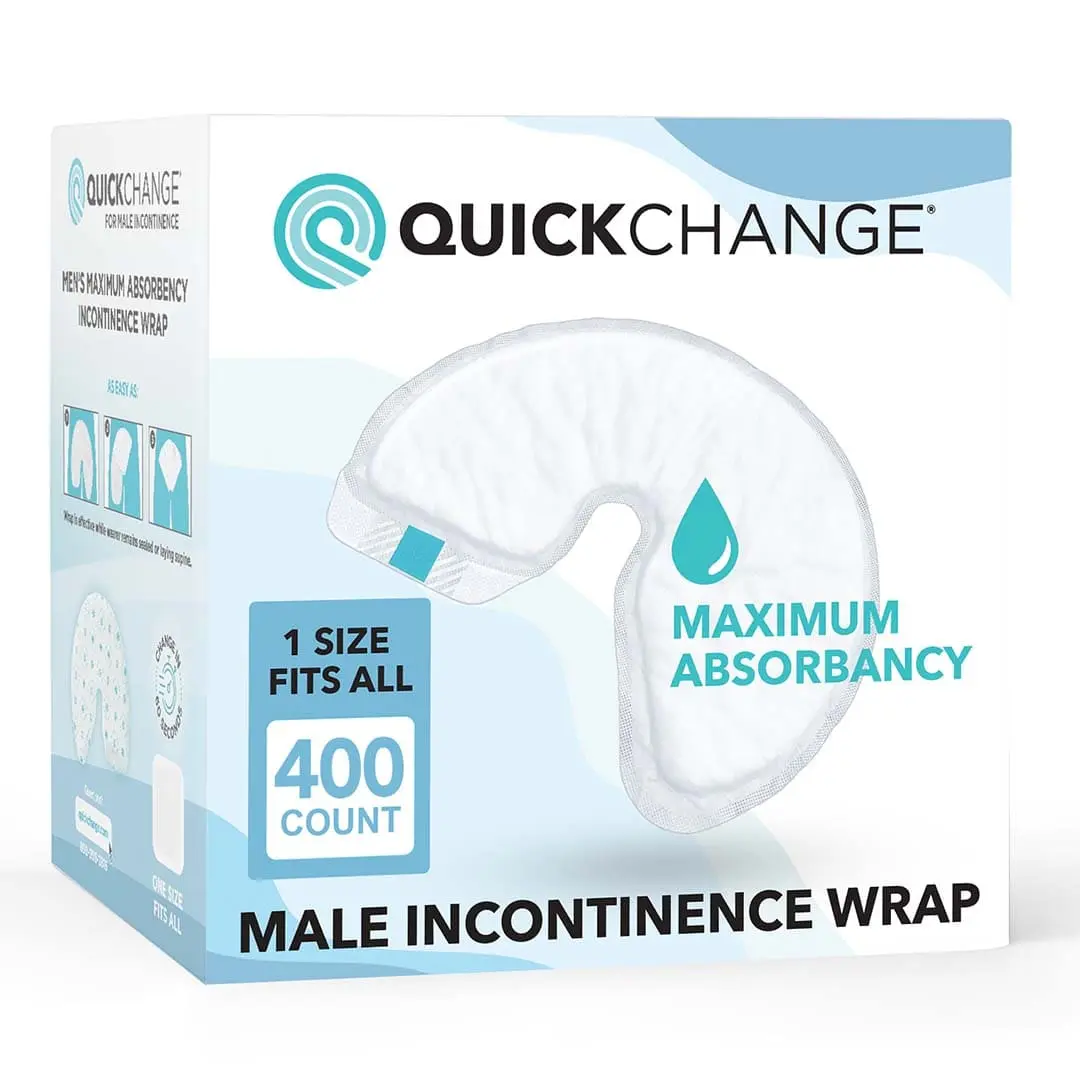 QuickChange Men's Incontinence Wrap | Super Value Package | 400 Count