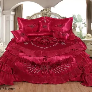 6 pc Set Wedding Comforter - Includes 6 Pieces for Comfortable Home Decor all-season bedding King Size Soft Hypoallergenic Cream Pink Design