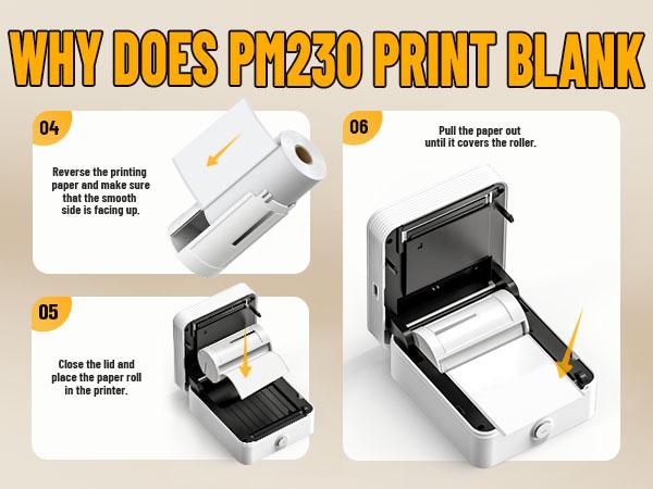 Genuine Thermal Printer Stickers for PM230 Photo Printer, 54mmx3.5m Mini Printer Paper for Photos, Note, 3 Rolls(No Printer)