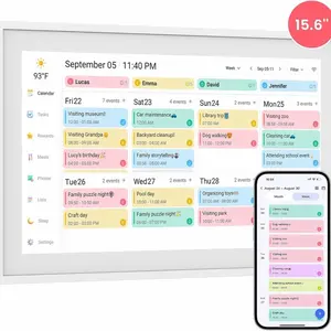 15-inch Wall Planner Digital Calendar & Chore Chart, Smart Touchscreen Interactive Display for Family Schedules – Wall Mount Included, Great for Organizing Your 2026 Calendar
